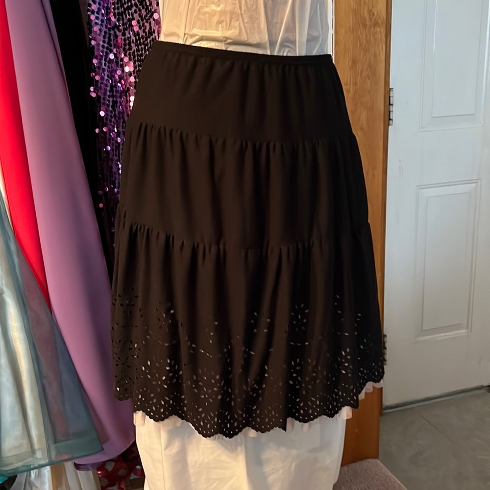 Tiered eyelet Skirt